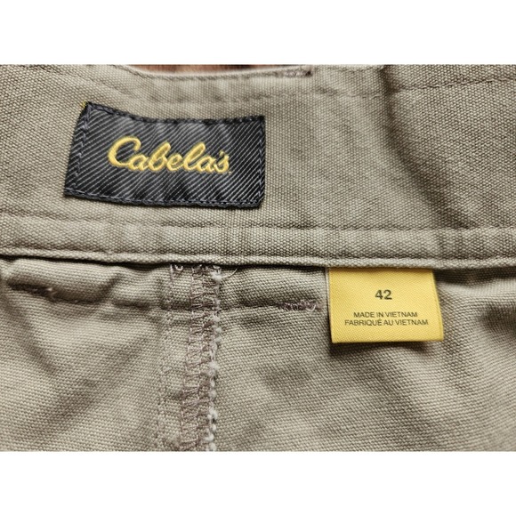 Cabela's Men's 100% Cotton Tan Cargo Outdoors Hiking Shorts (Flaw), Size 42 - Picture 4 of 8